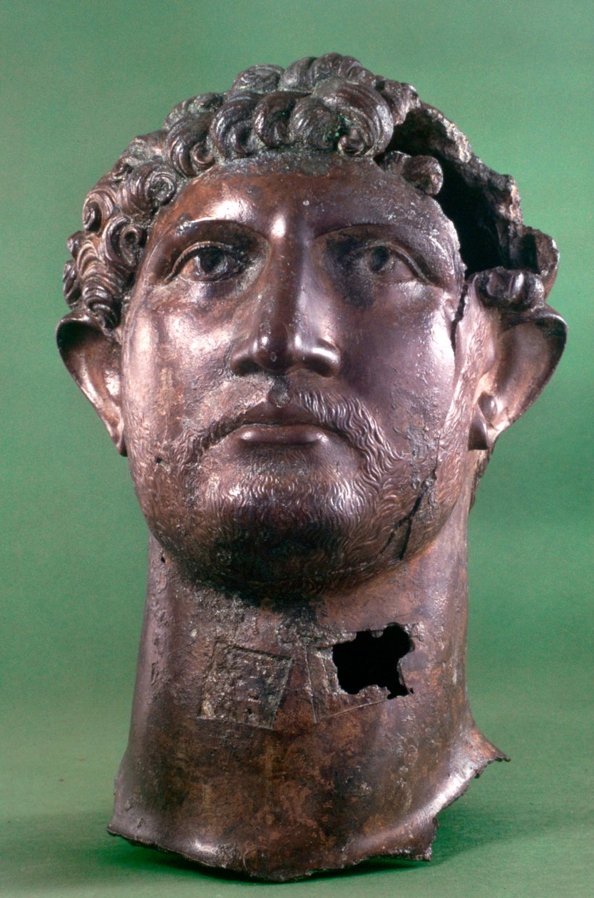 Bronsehode til keiser Hadrian, 2. århundre e.Kr av Unbekannt