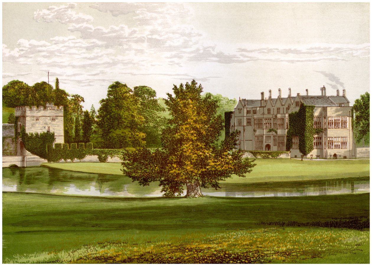Broughton Castle, Oxfordshire, hjemmet til Lord Saye og Sele, c1880 av Unbekannt
