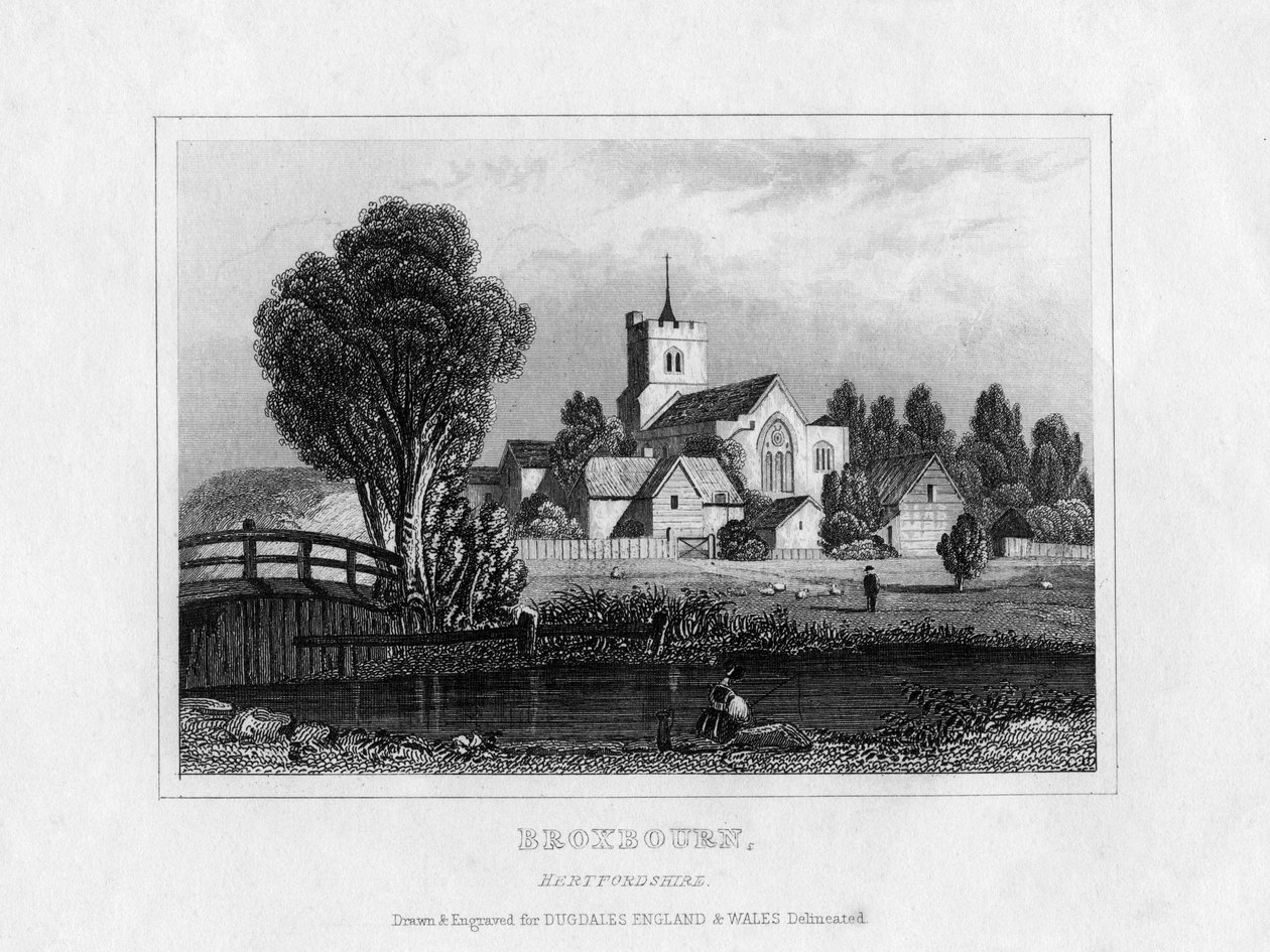 Broxbourne, Hertfordshire, midten av 1800-tallet av Unbekannt