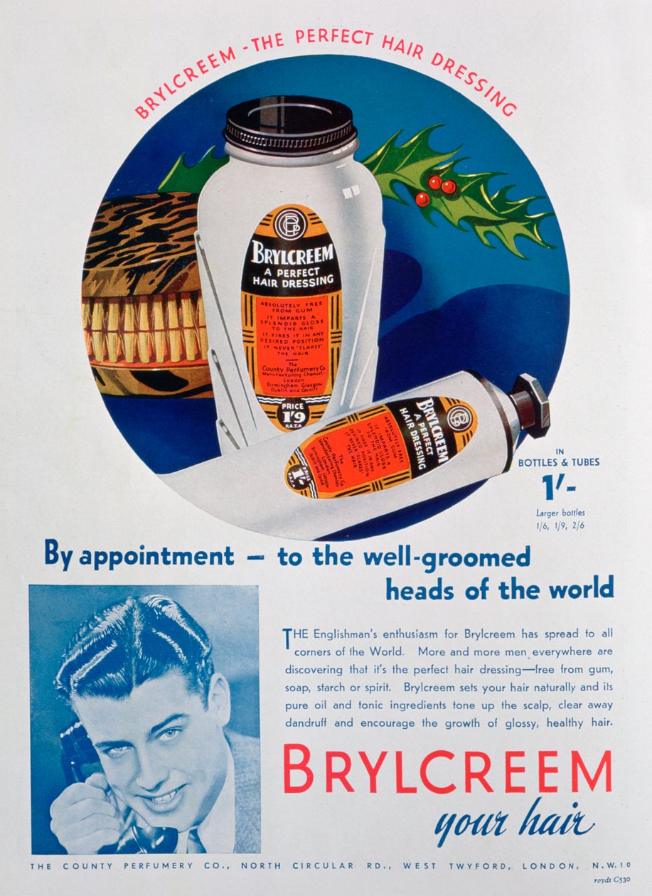 Brylcreem-annonse, 1938 av Unbekannt