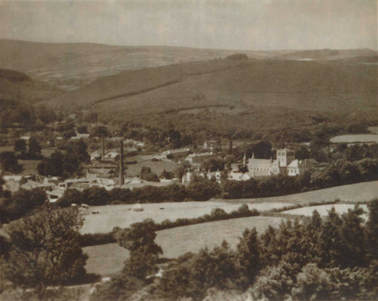 Buckfast Abbey og Dartmoor, sent på 1800- og begynnelsen av 1900-tallet av Unbekannt