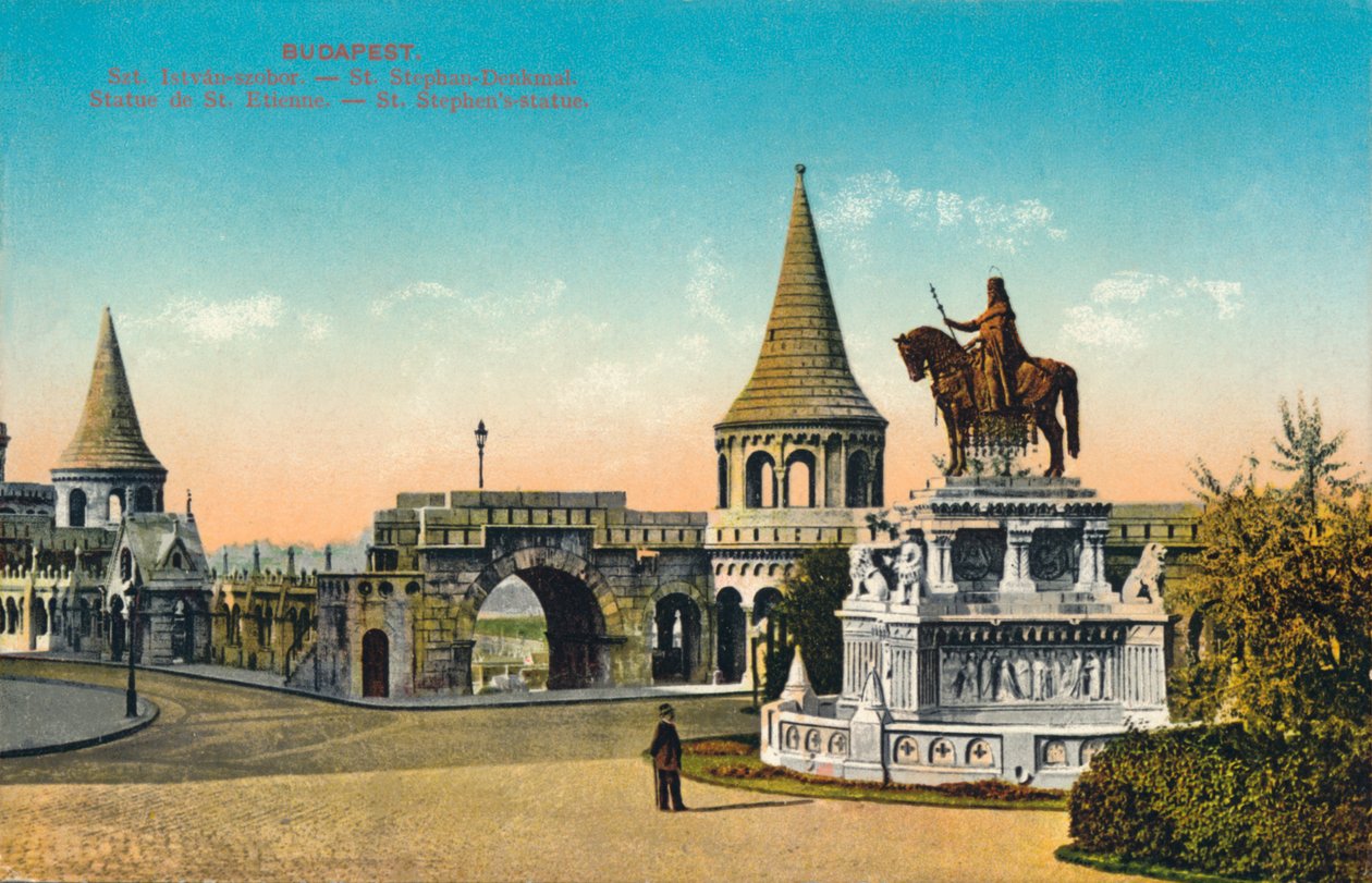 Budapest. - St Stephens-statuen, ca 1900. av Unbekannt