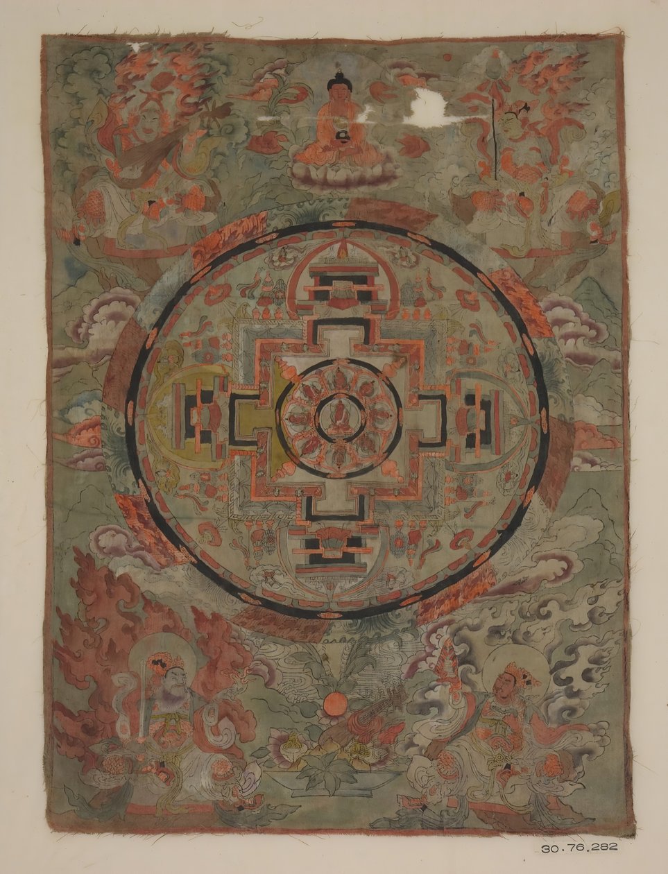 Buddha omgitt av Bodhisattvaer, 1800-tallet. av Unbekannt