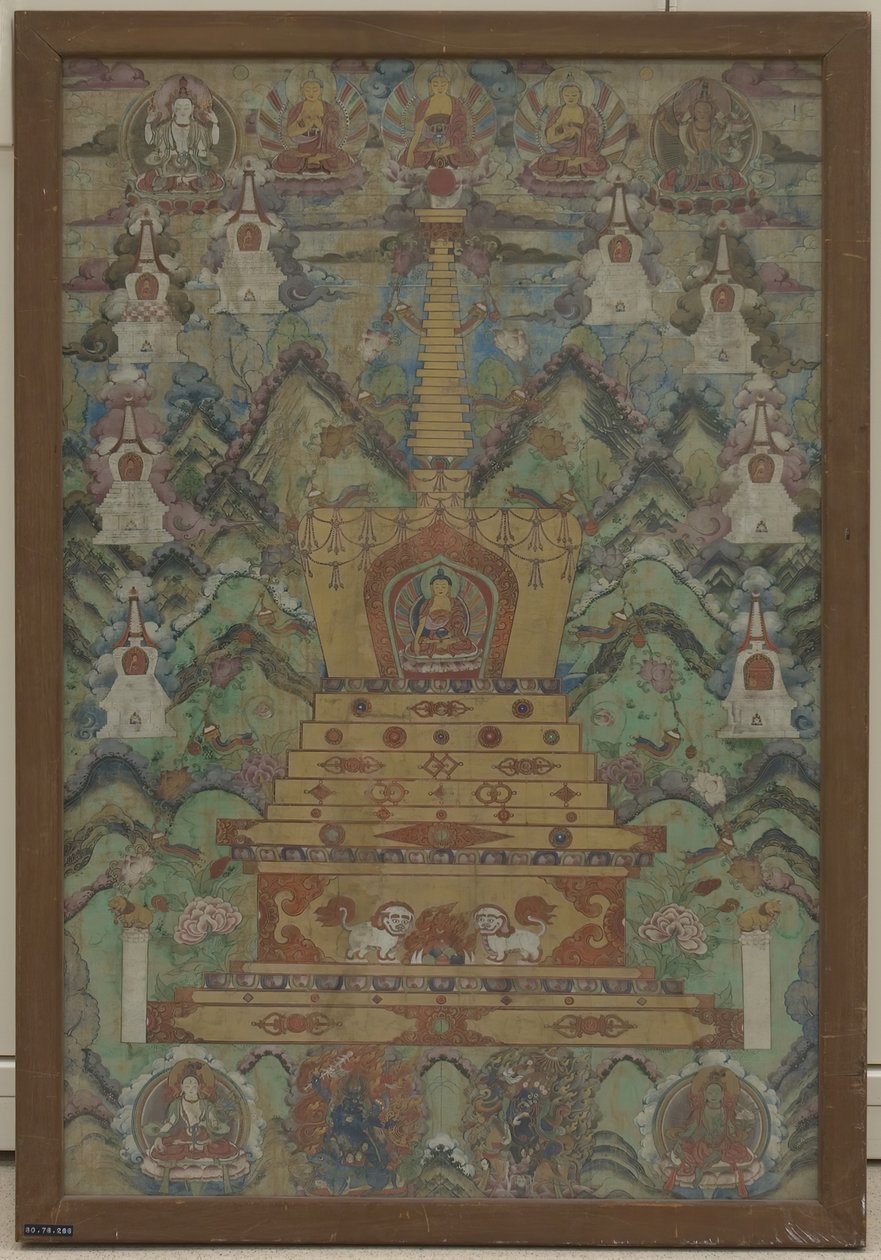 Buddha Within a Stupa, 1500-1600-tallet. av Unbekannt