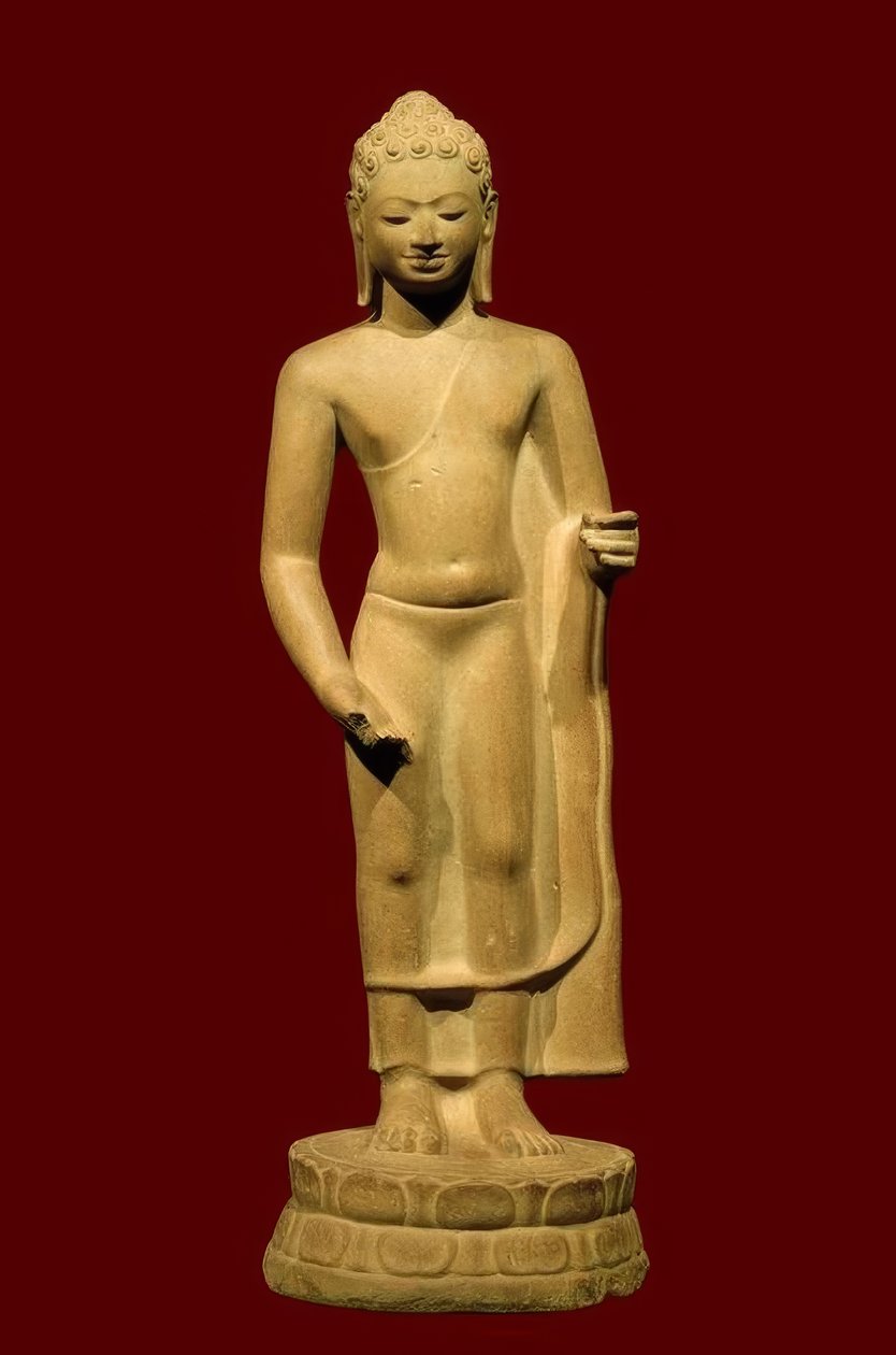 Buddha kambodsjansk, pre-Angkor-periode, 7. århundre av Unbekannt