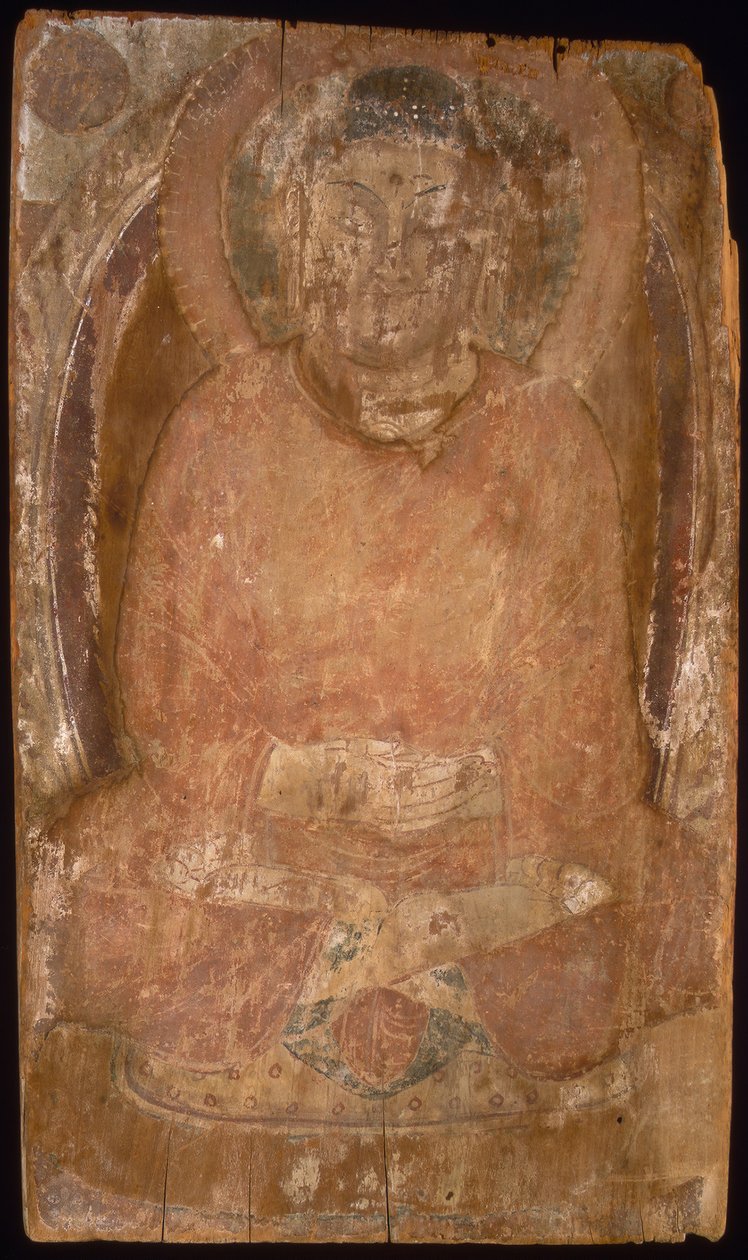 Buddha med en glorie og flammende kropp Mandorla, 6.-7. århundre. av Unbekannt