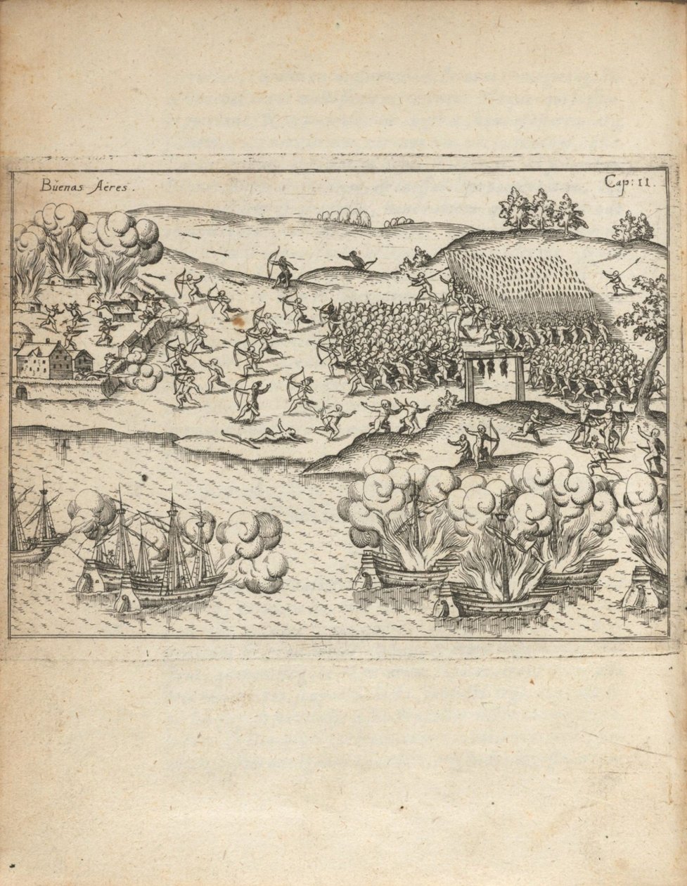 Buenos Aires Fra Vera historia... av Ulrich Schmidel, 1599 av Unbekannt