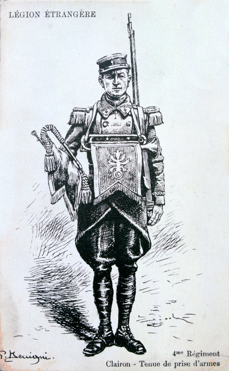 Bugler, 4. regiment av den franske fremmedlegionen, 1900-tallet av Unbekannt