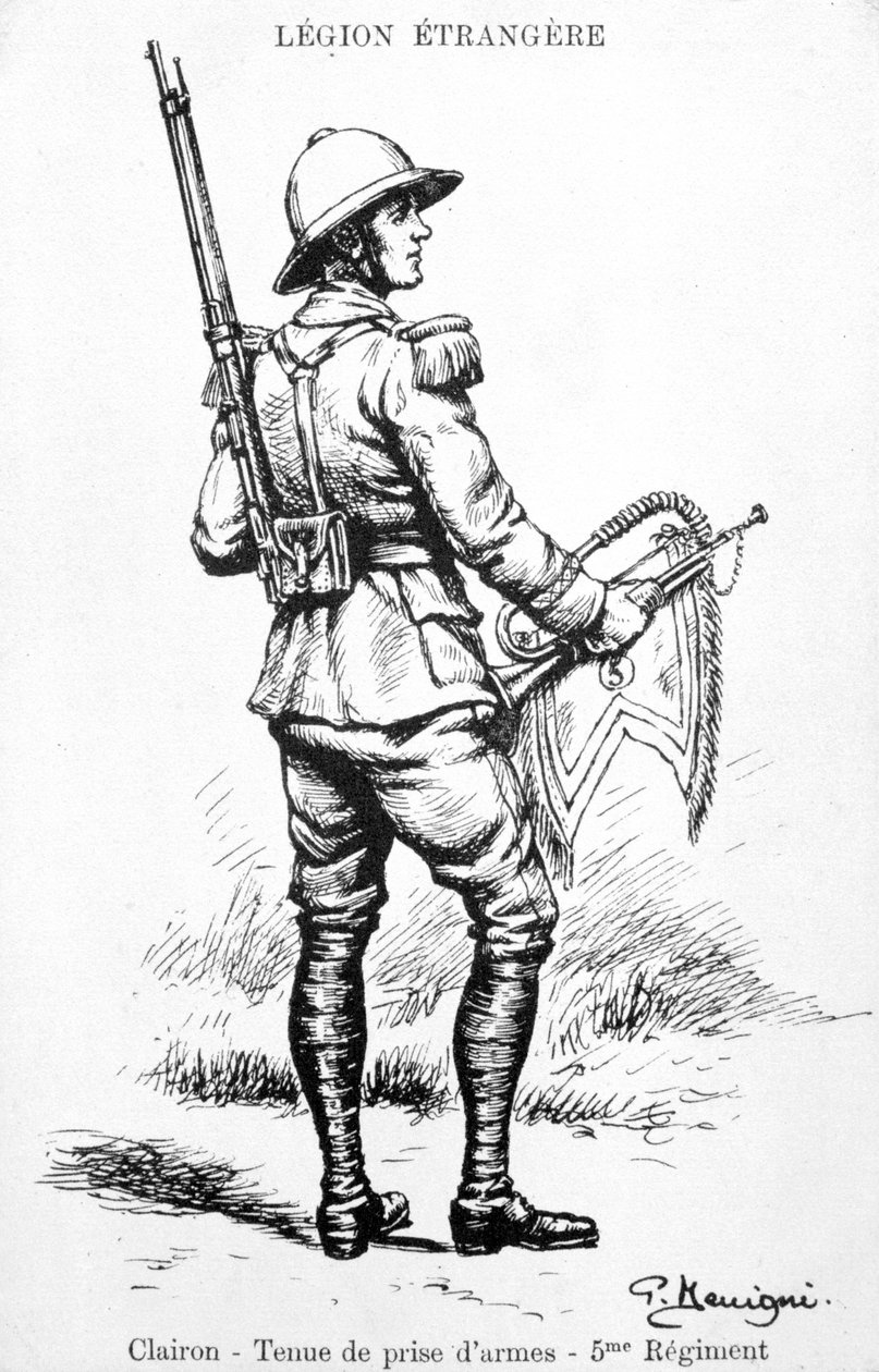 Bugler, 5. regiment av den franske fremmedlegionen, 1900-tallet av Unbekannt