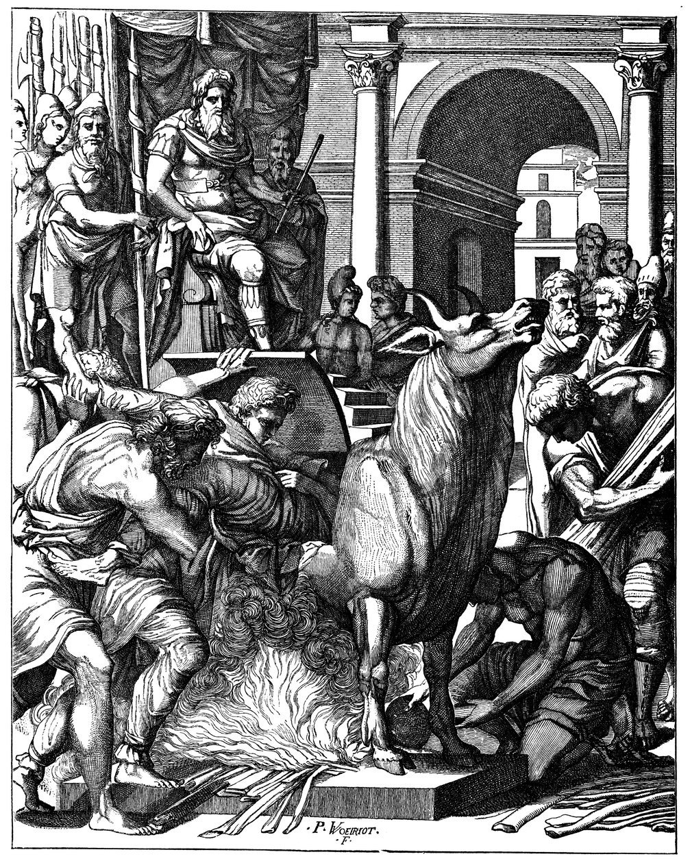 Bull of Phalaris, tyrann av Agrigentum, Sicilia, ca 570 f.Kr. 1500-tallet av Unbekannt
