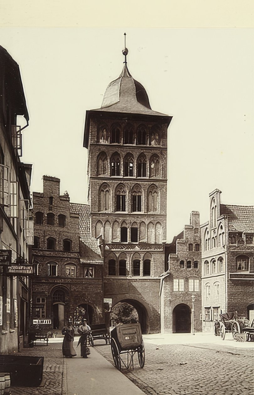 Lübeck slottsport. Rundt 1900 av Unbekannt