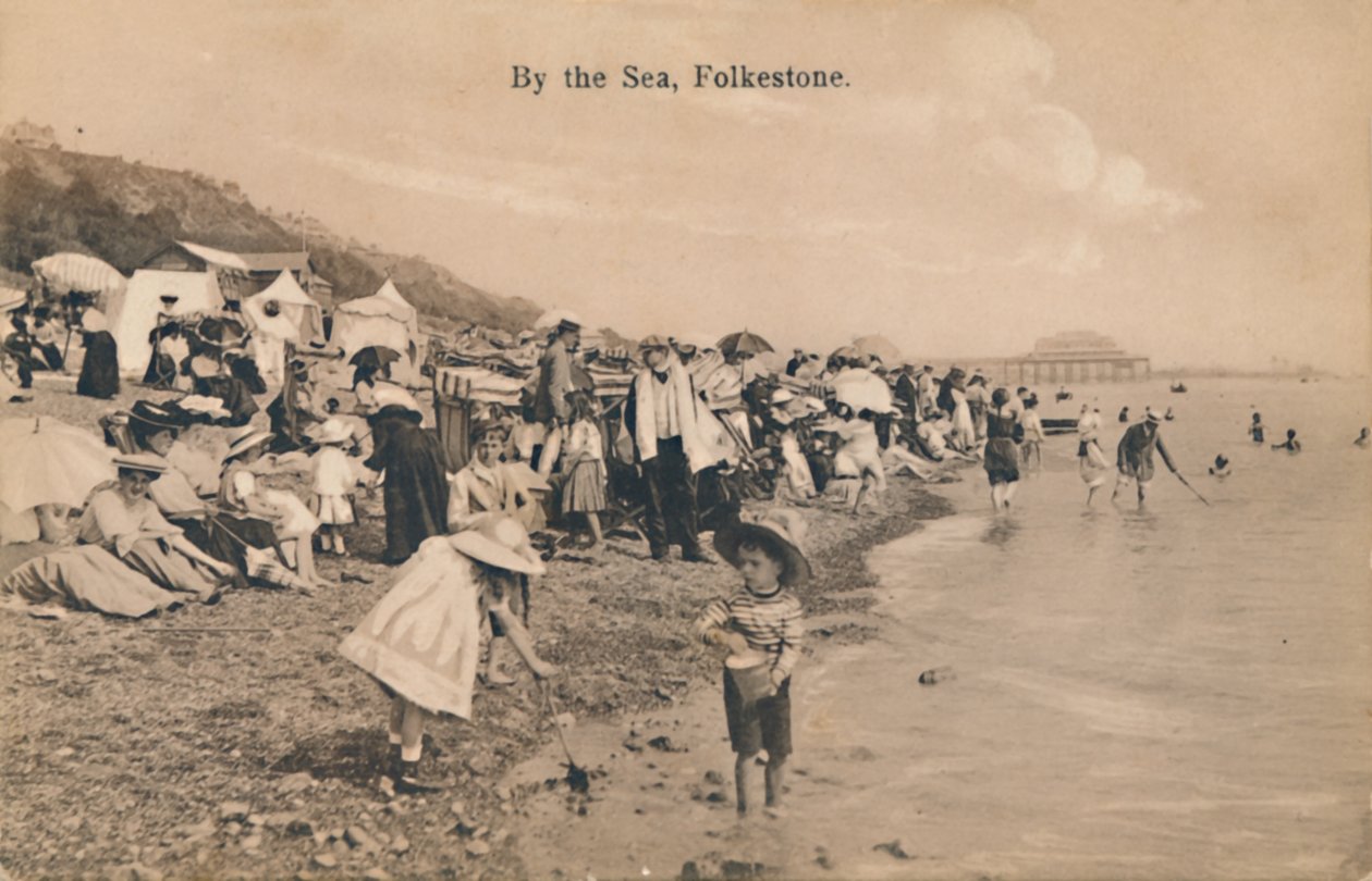Ved havet, Folkestone, slutten av 1800-begynnelsen av 1900-tallet av Unbekannt