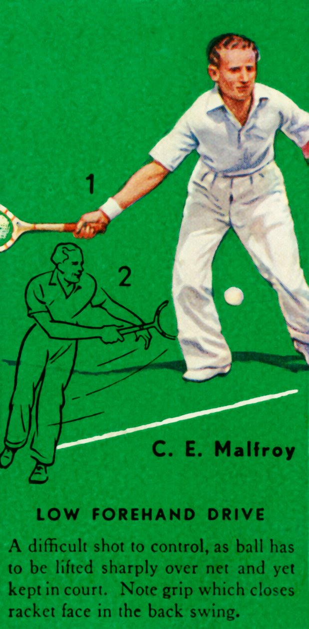 C. E. Malfroy - Low Forehand Drive, c1935. av Unbekannt