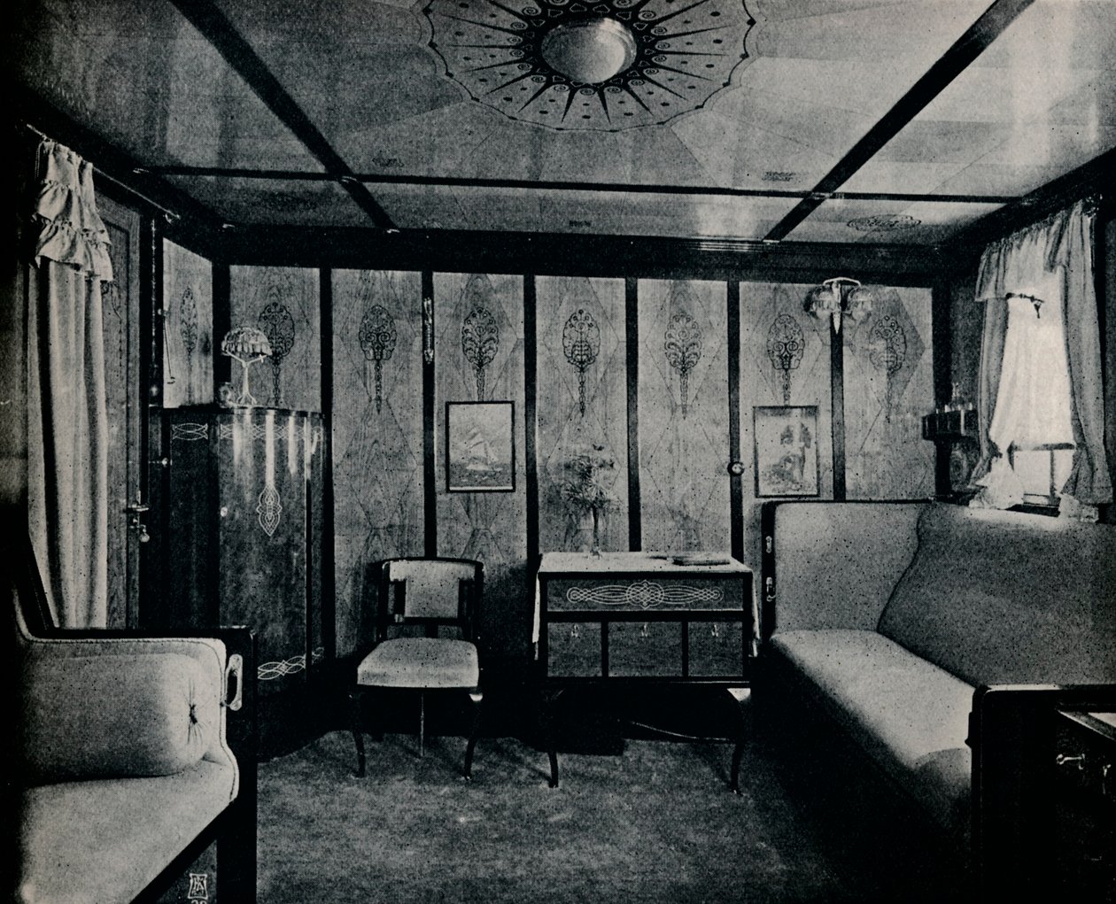 Cabin-De-Luxe på den nordtyske Lloyd SS. Kronprinzessin Cecilie, c1907 av Unbekannt