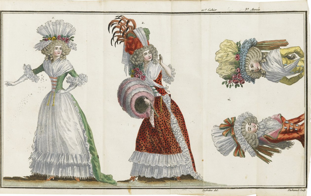 Cabinet des Modes, eller New Fashions, 1786-1788 av Unbekannt