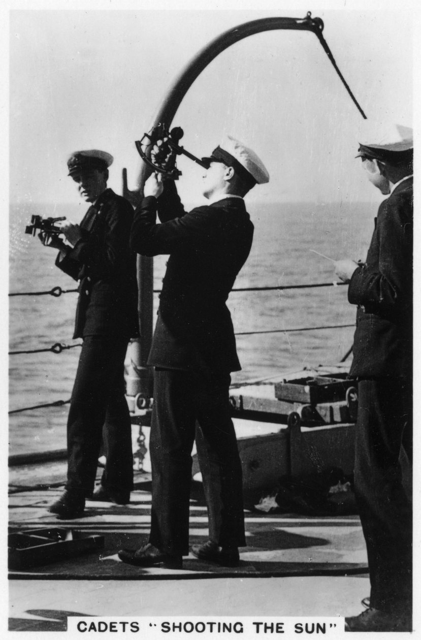 Kadetter som skyter solen, Royal Navy College, 1937 av Unbekannt