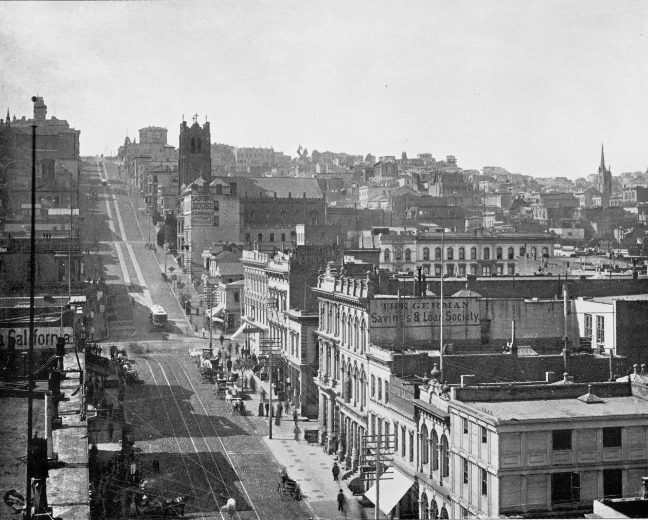 California Street, San Francisco, California, USA, c1900. av Unbekannt