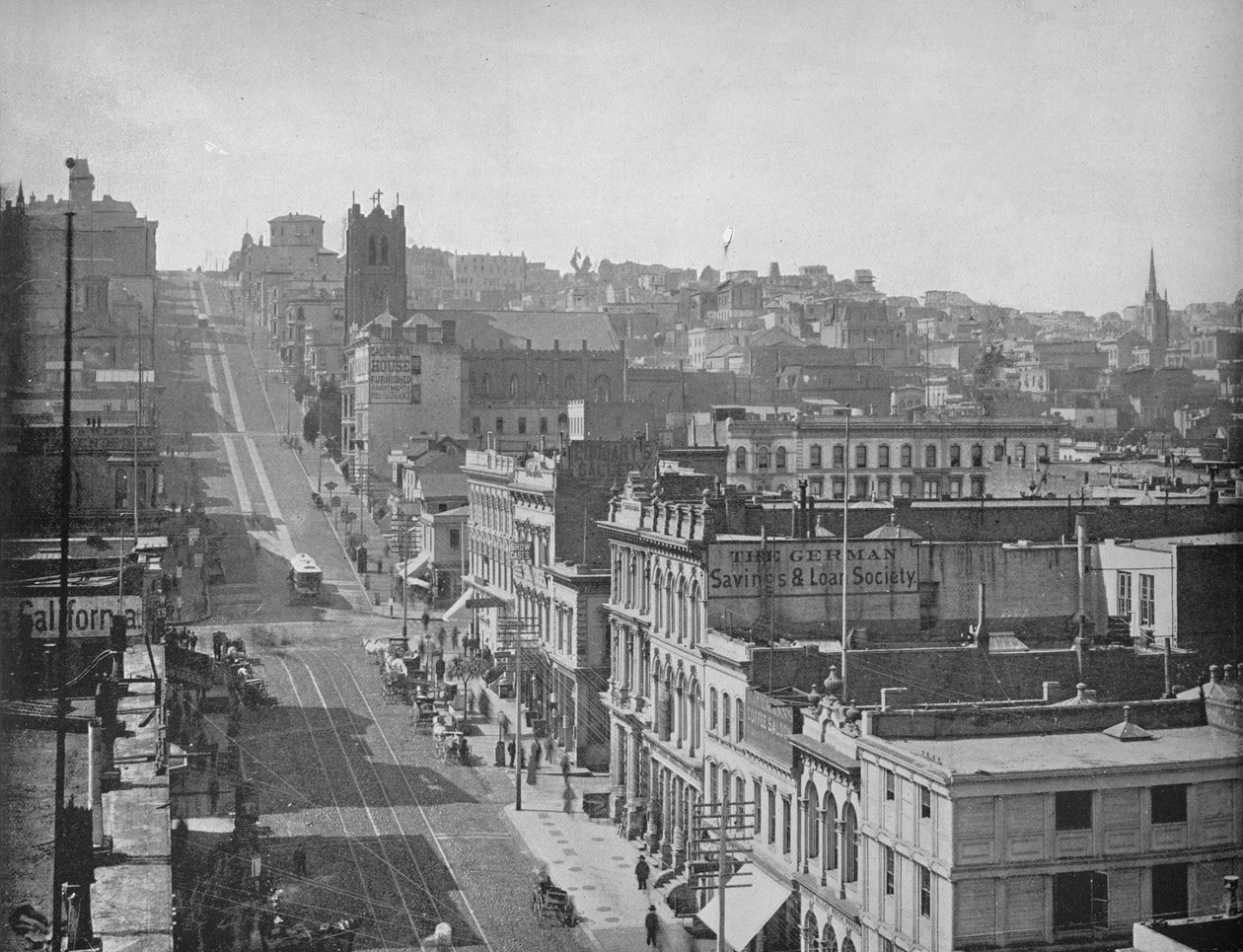 California Street, San Francisco, c1897. av Unbekannt