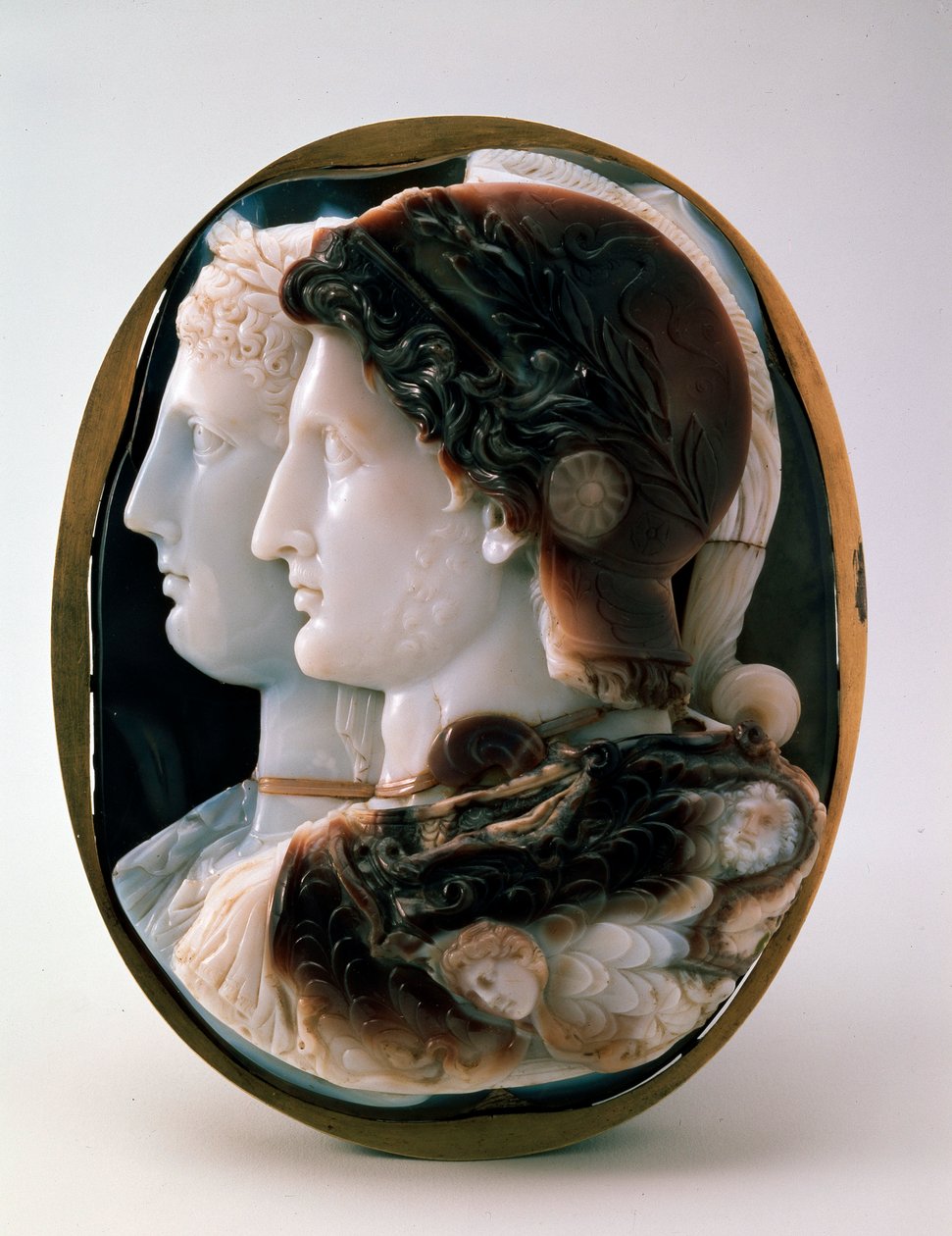 Cameo The Gonzaga Cameo med kong Ptolemaios II av Egypt og hans kone Arsinoe I, 3. århundre f.Kr. av Unbekannt