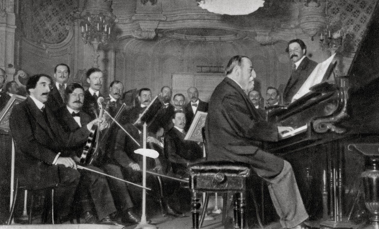 Camille Saint-Saens , fransk komponist, musiker og dirigent, 1910 av Unbekannt