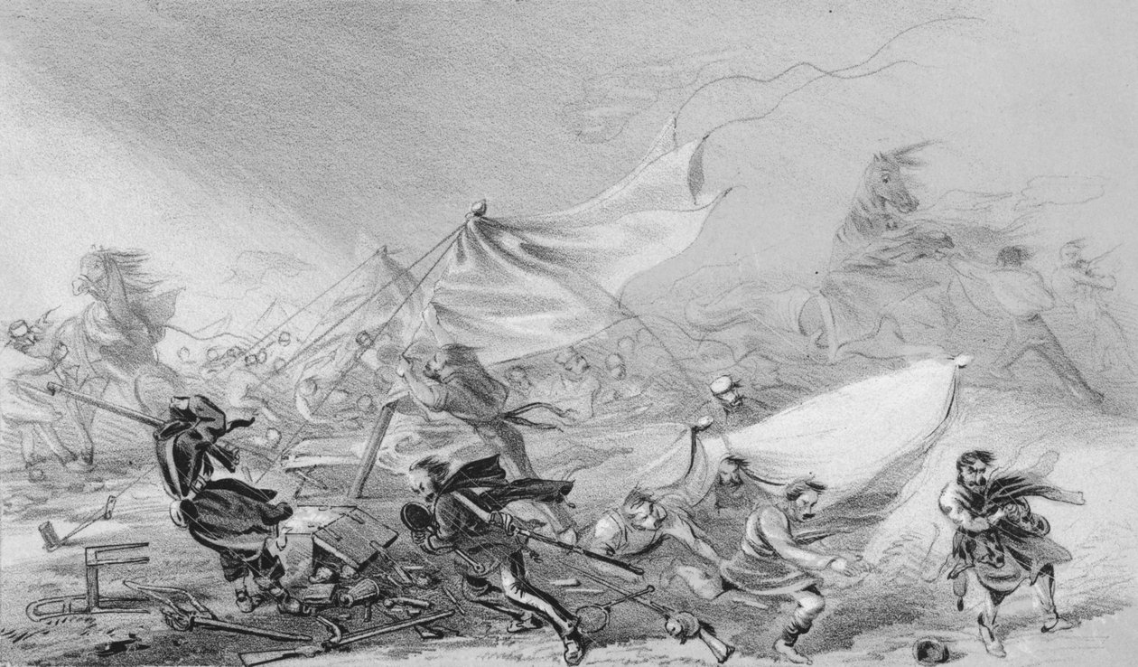 Camp Before Sebastopol - Effekter av den fryktelige stormen den 14. november, 1854, 1850-årene. av Unbekannt