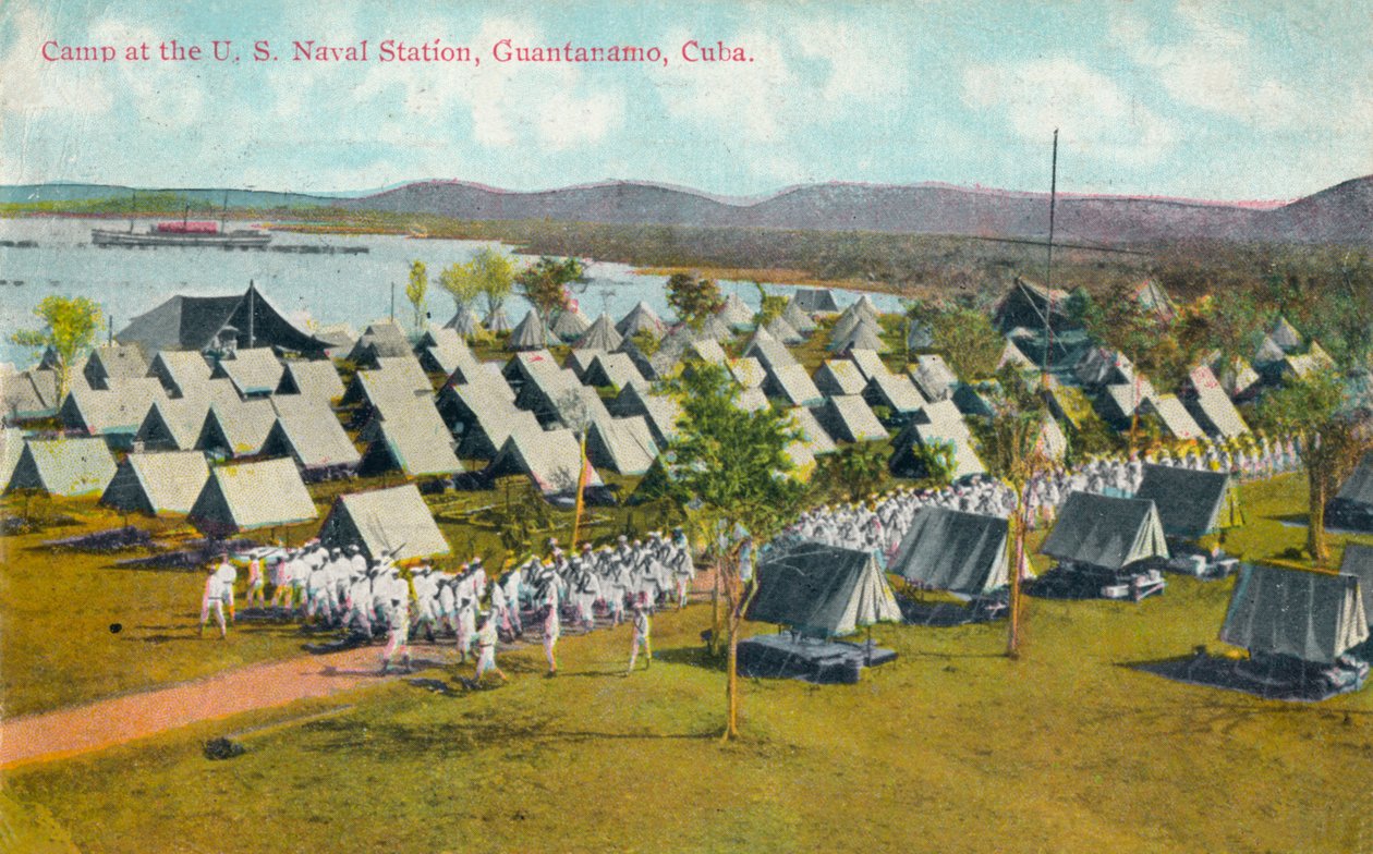 Leir ved US Naval Station, Guatanamo, Cuba, c1911 av Unbekannt