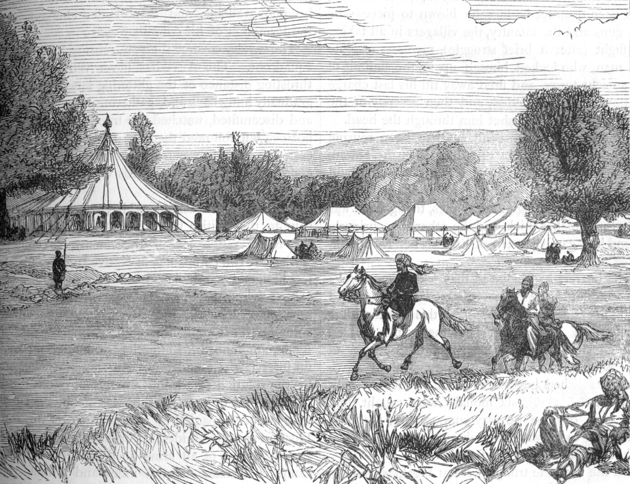 Camp of Ameer Yakoub Khan, Gundamuk, c1880 av Unbekannt