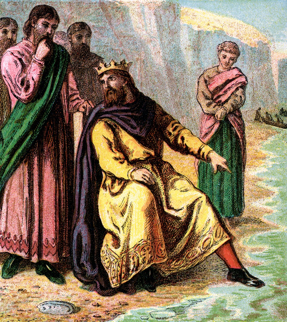 Knud And His Courtiers, 1000-tallet, ca 1850 av Unbekannt