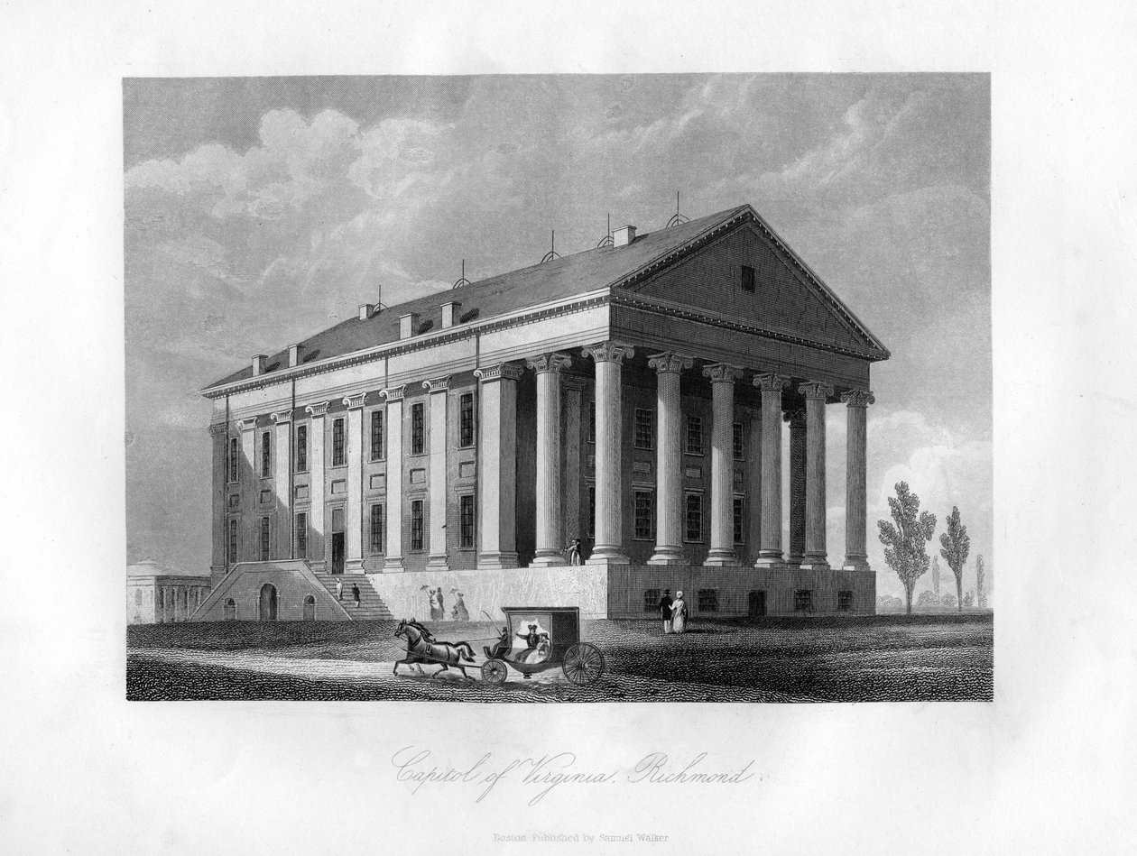 Capitol of Virginia, Richmond, USA, 1855 av Unbekannt