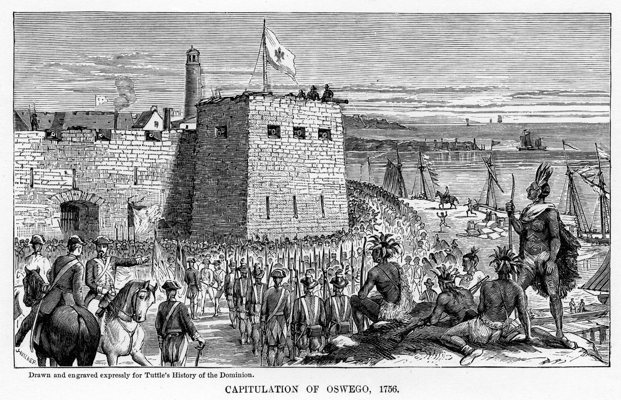 Kapitulasjon av Oswego, 1756, 1877 av Unbekannt