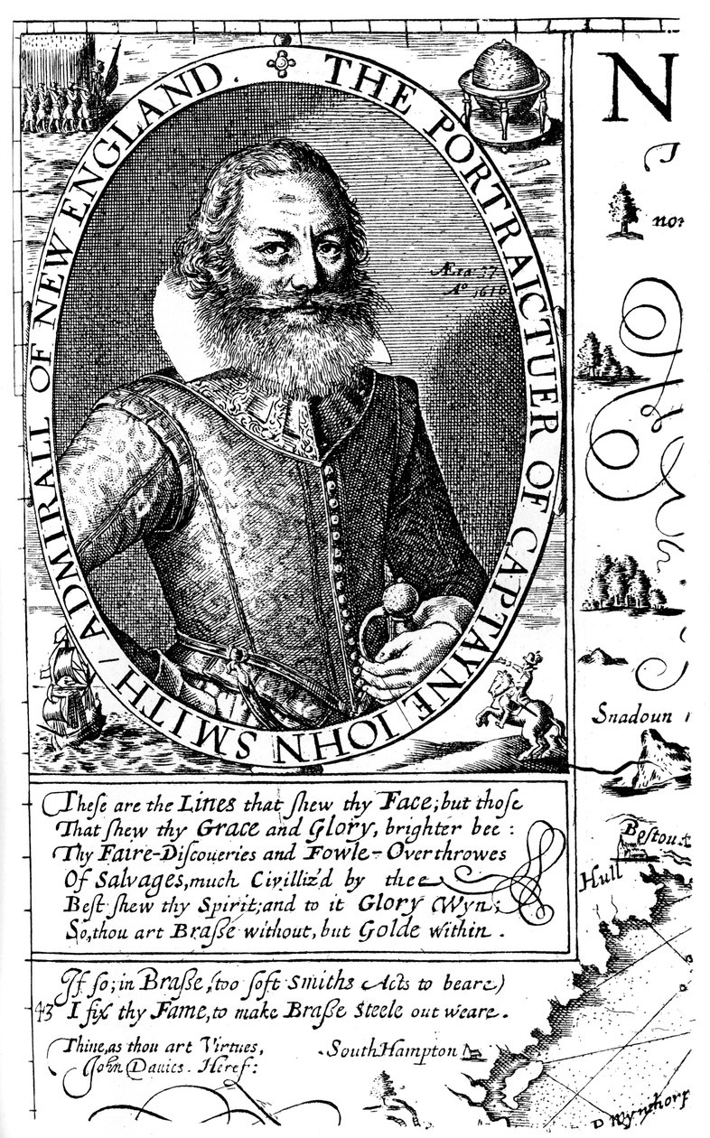 Kaptein John Smith, kolonist i Virginia, 1624, 1893. av Unbekannt