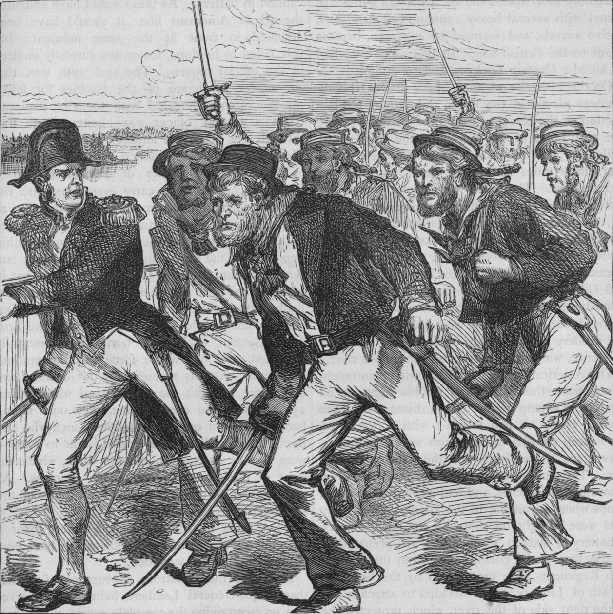 Kaptein Money Leading the Blue-Jackets, c1880 av Unbekannt