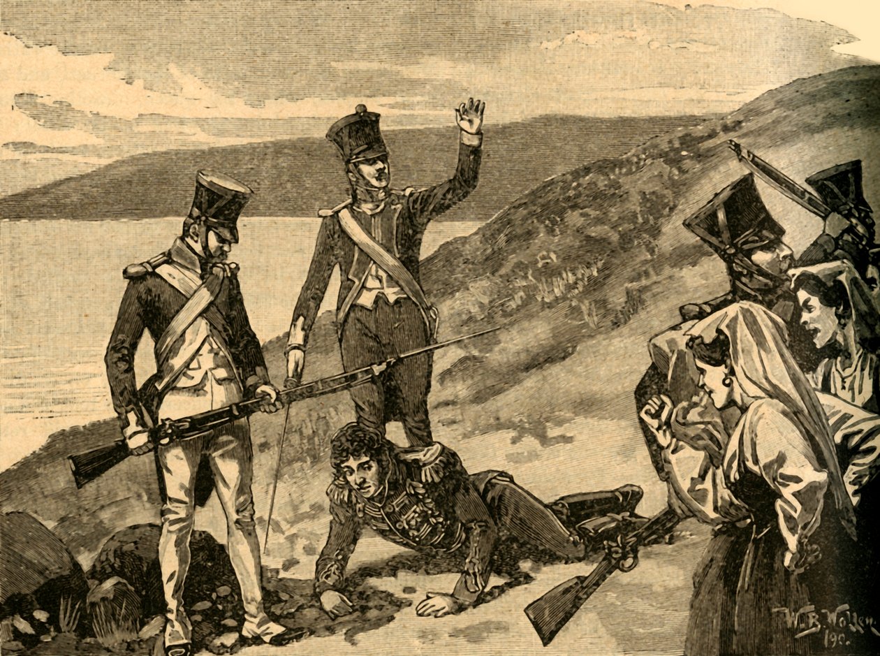 Fangst av fransk marskalk Joachim Murat, Calabria, Italia, 1815 c1890. av Unbekannt