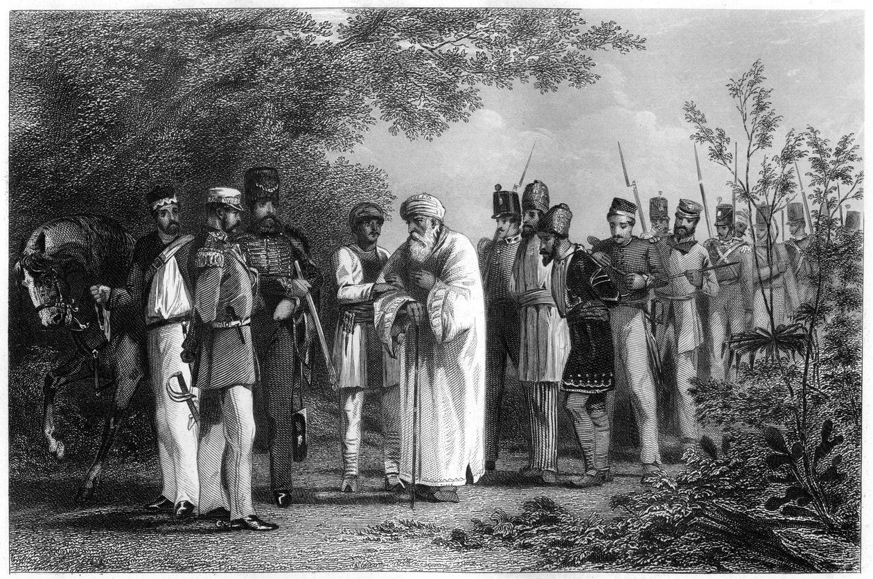 Fangst av kongen av Delhi av kaptein Hodson, 1858, c1860 av Unbekannt
