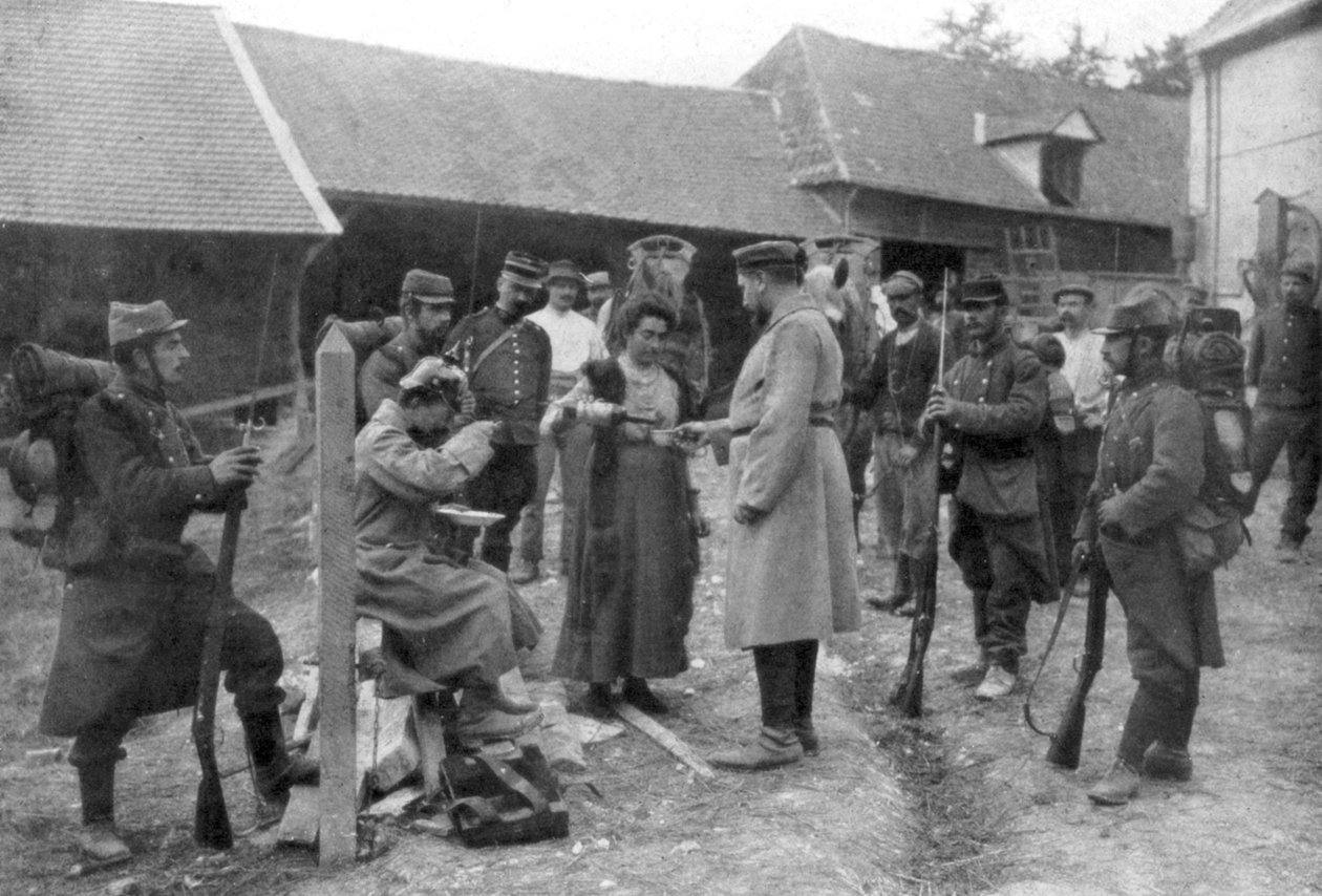 Fangede tyske fanger, Frankrike, august 1914 av Unbekannt