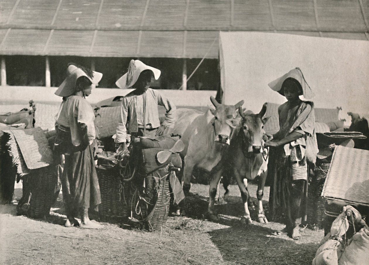 Caravan Scene med Shans i Bhamo, 1900. av Unbekannt