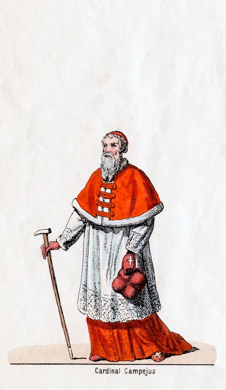 Cardinal Campus, kostymedesign for Shakespeares skuespill, Henry VIII, 1800-tallet av Unbekannt