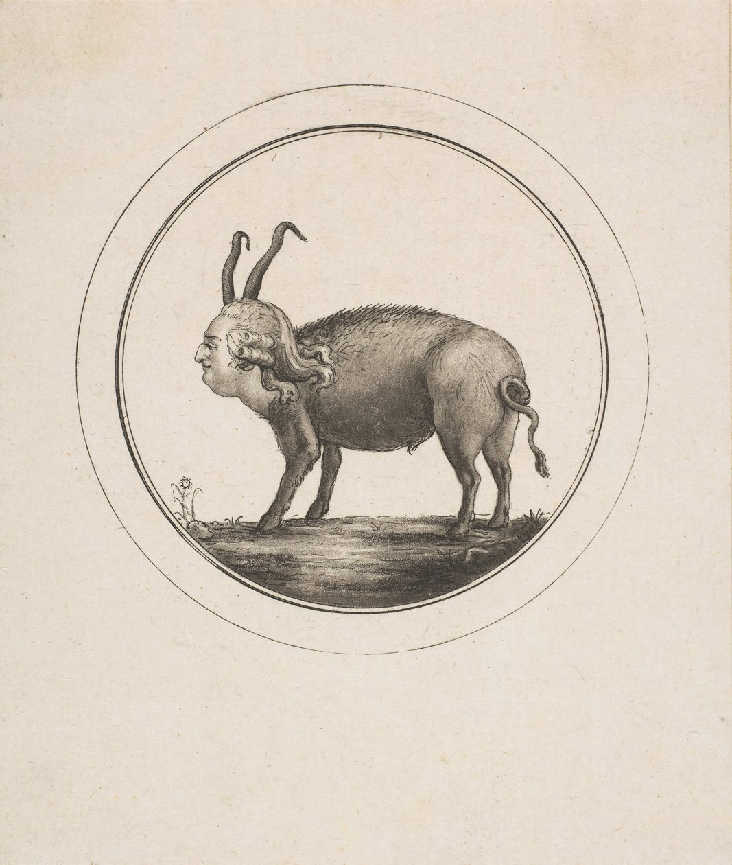 Karikatur som viser Louis XVI som en vær, 1700-tallet. av Unbekannt