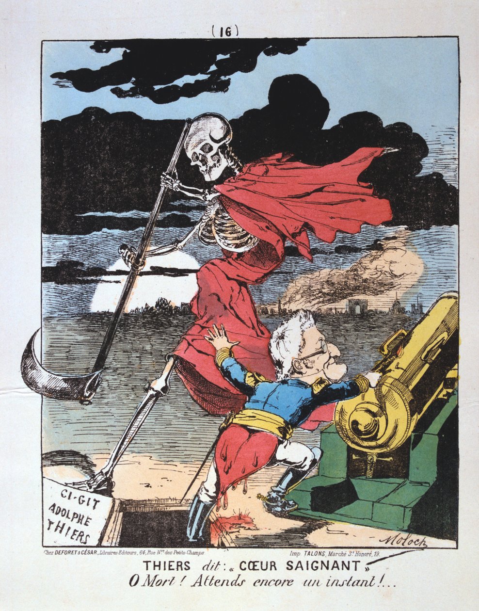 Karikatur mot Adolphe Thiers, 1871 av Unbekannt