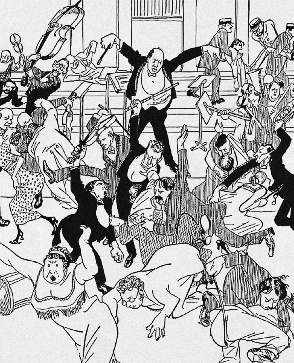 Karikatur på Schoenbergs kammersymfoni nr. 1 den 31. mars 1913 i Wien, 1913 av Unbekannt