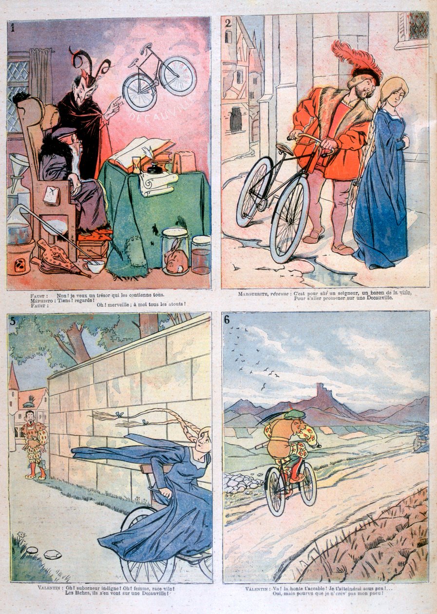 Karikaturer fra legenden om Faust, 1894 av Unbekannt