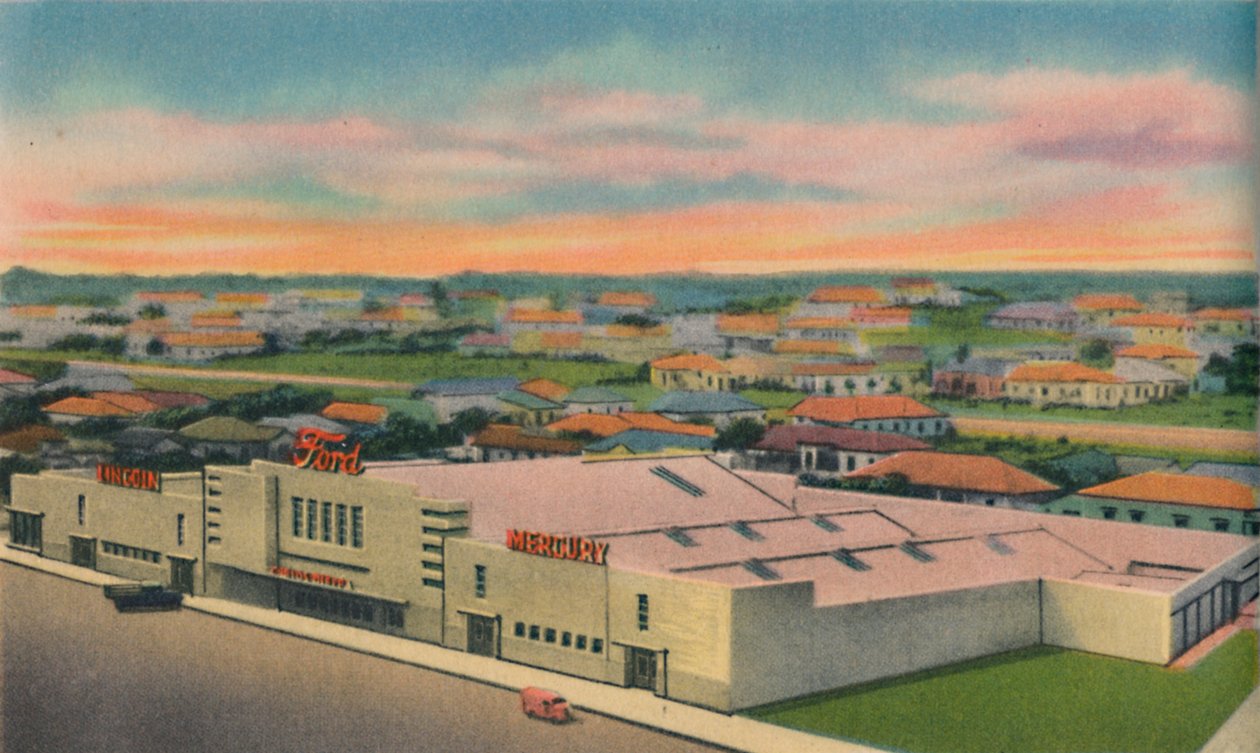 Carlos Dieppa Building, Ford, Mercury, Lincoln Service, Barranquilla, c1940-tallet av Unbekannt