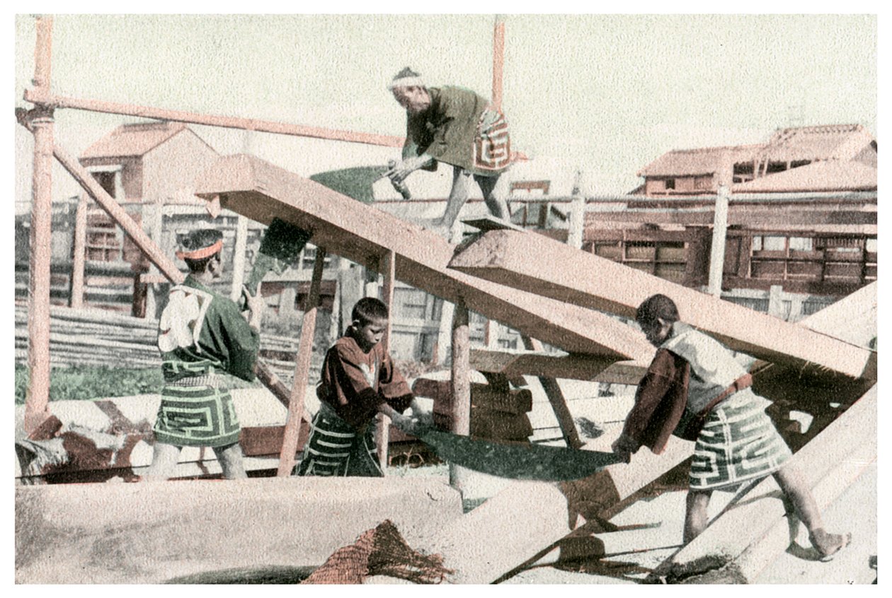 Snekkere på jobb, Japan, 1904 av Unbekannt