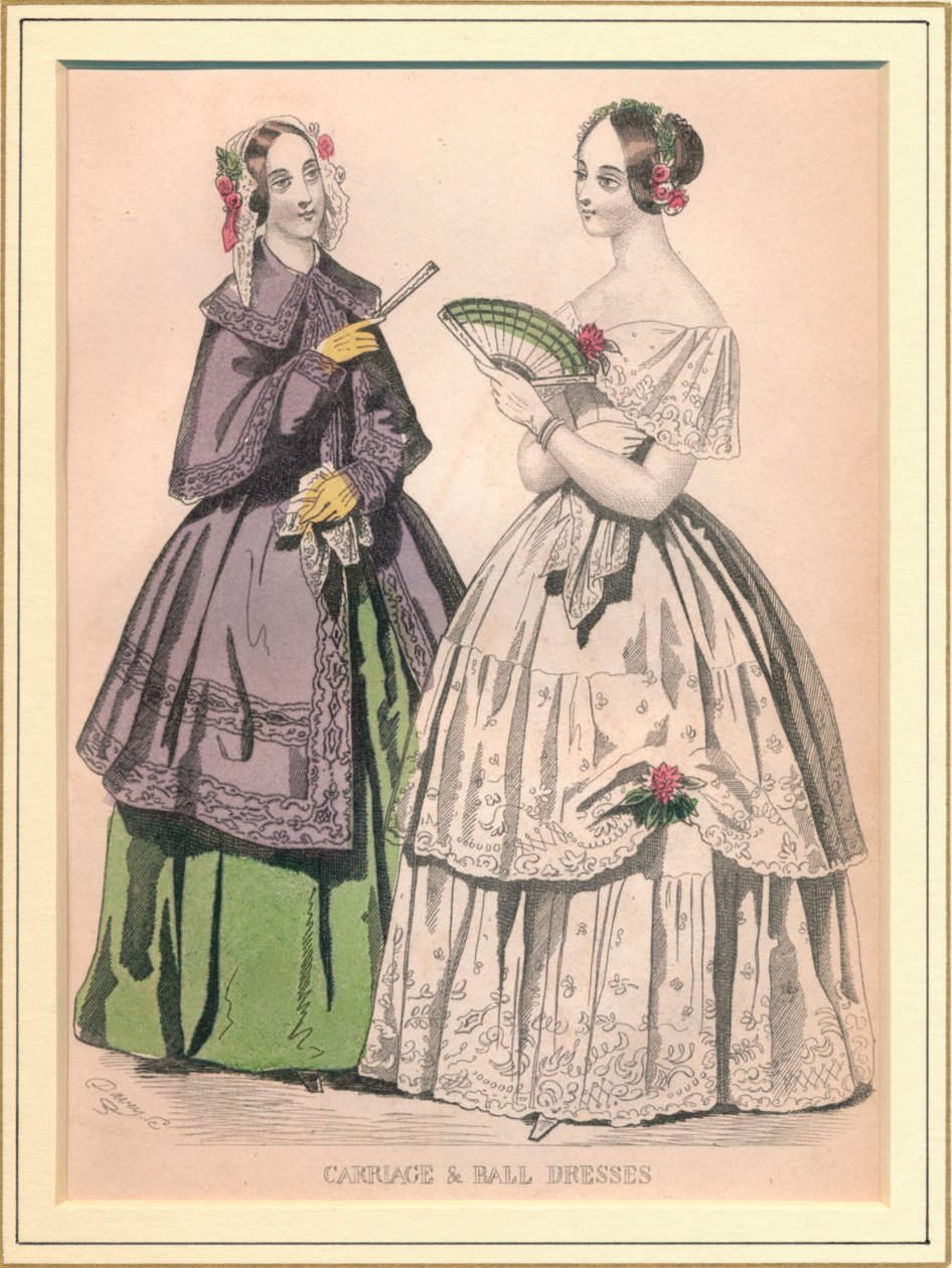 Vogn- og ballkjoler, 1800-tallet. av Unbekannt