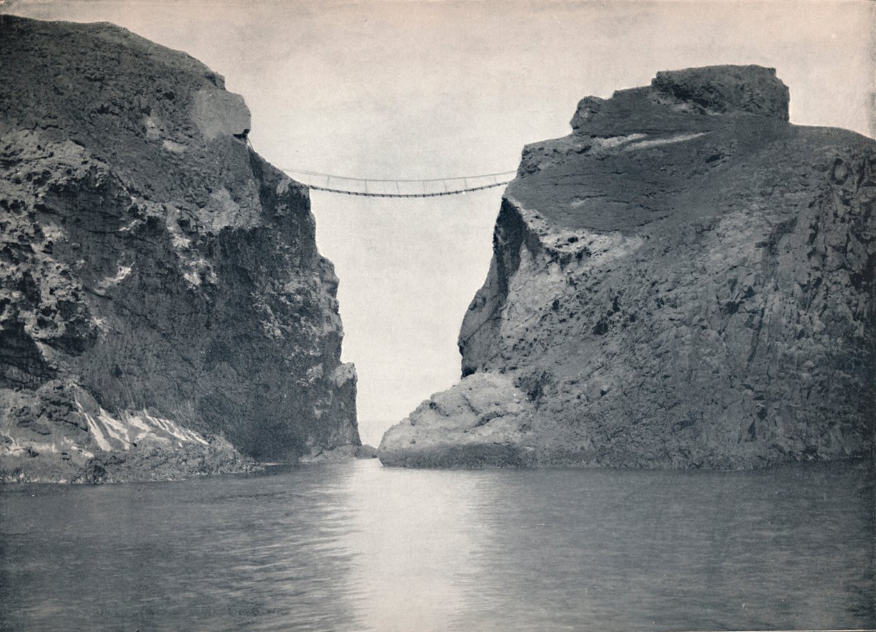 Carrick-A-Rede - Rope Bridge Across the Chasm, 1895 av Unbekannt