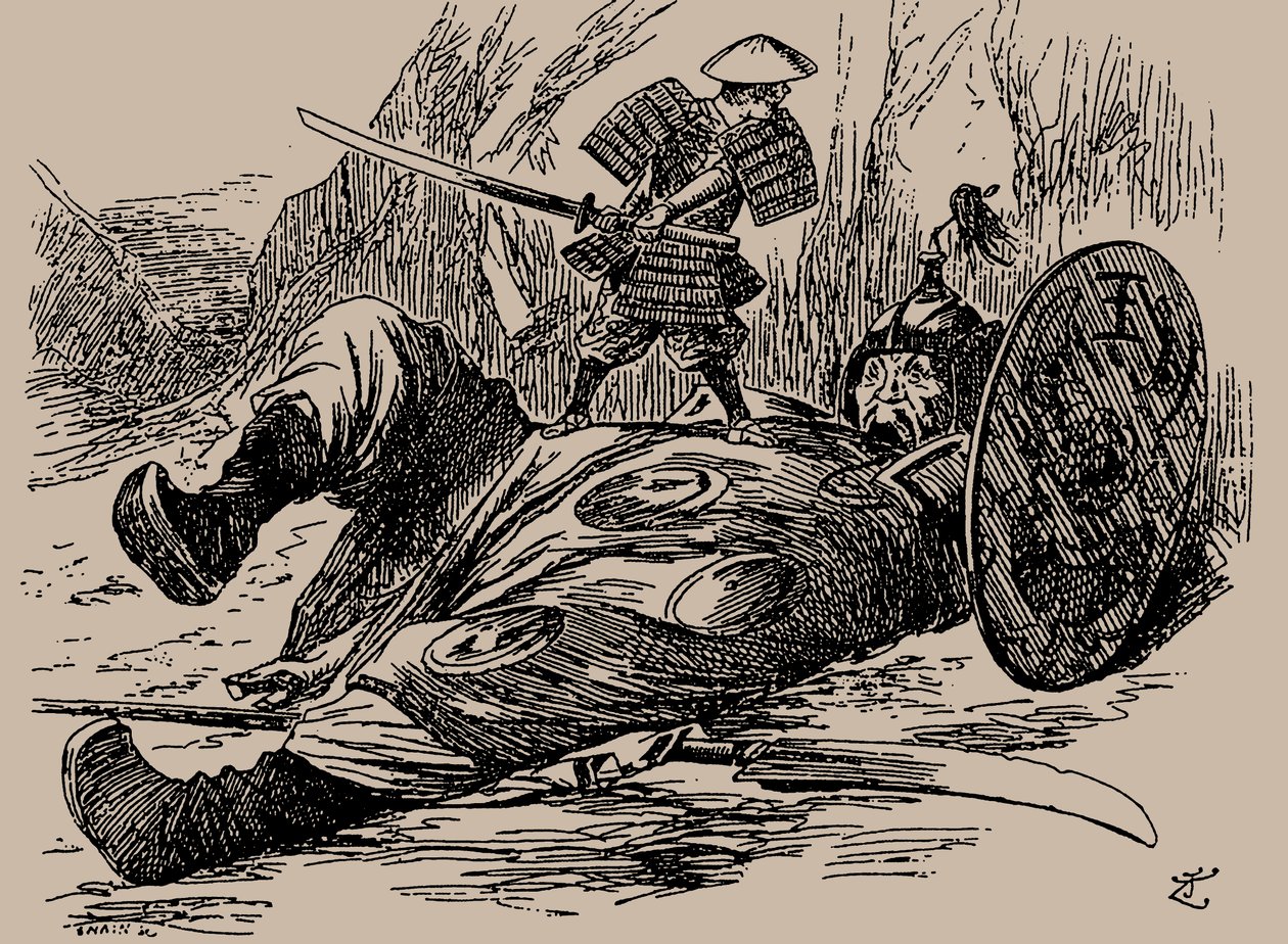 Tegneserie om den første kinesisk-japanske krigen. Punch, 29. september 1894, 1894. av Unbekannt