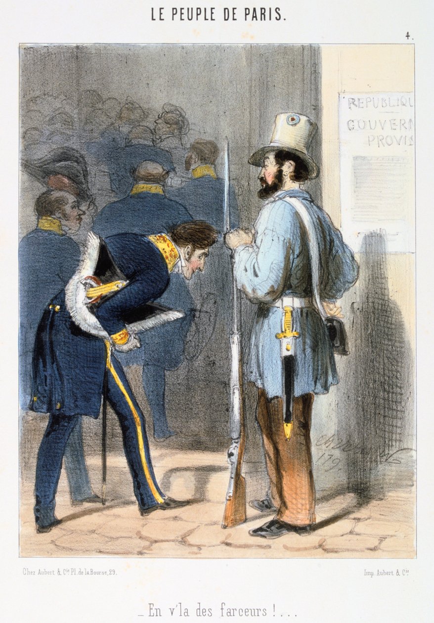 Tegneserie om Paris-kommunen, 1870-tallet. av Unbekannt