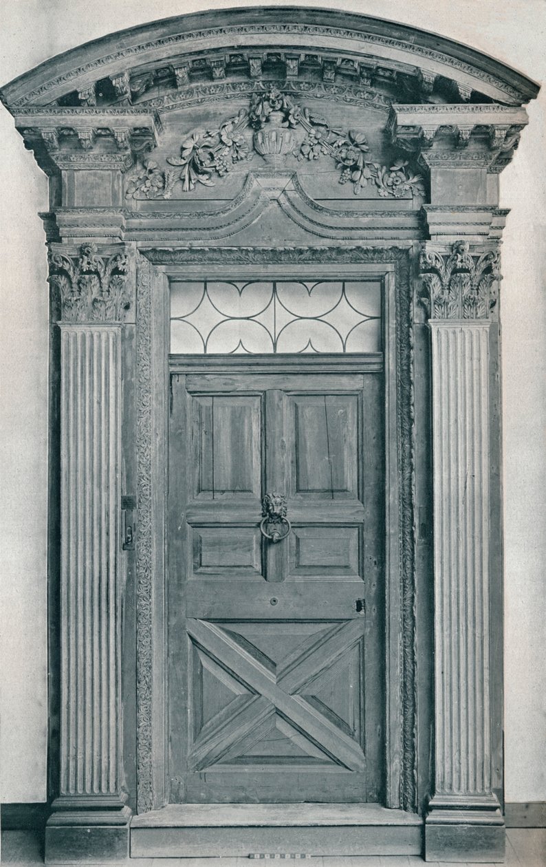 Utskåret tredøråpning, tidlig attende århundre, 1909 av Unbekannt
