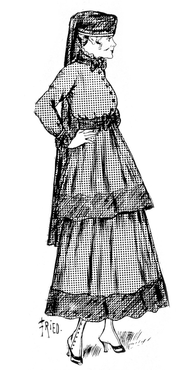 Cashmere damemote med en silkekant, 1915 av Unbekannt