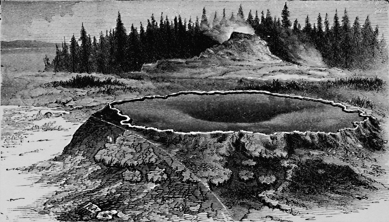 Slottsgeyser og brannbasseng, 1873, 1883 av Unbekannt